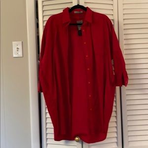 CARMAR XS oversized button down corduroy shirt
